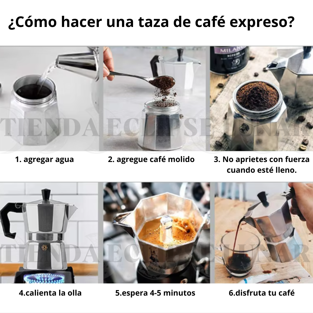 Cafetera Italiana 600ml 12 Tazas  Acero