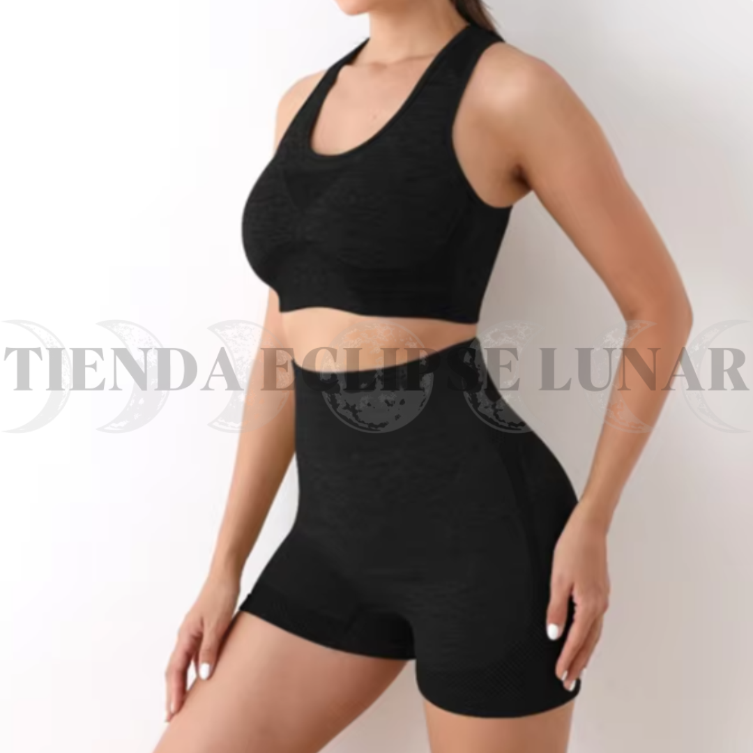 CONJUNTO DEPORTIVO PARA GYM YOGA PETO Y SHORT Talla Única (S,M,L,XL)